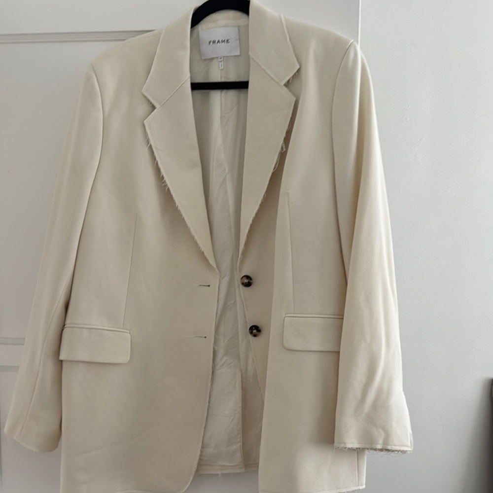 Frame Denim Off-White Blazer